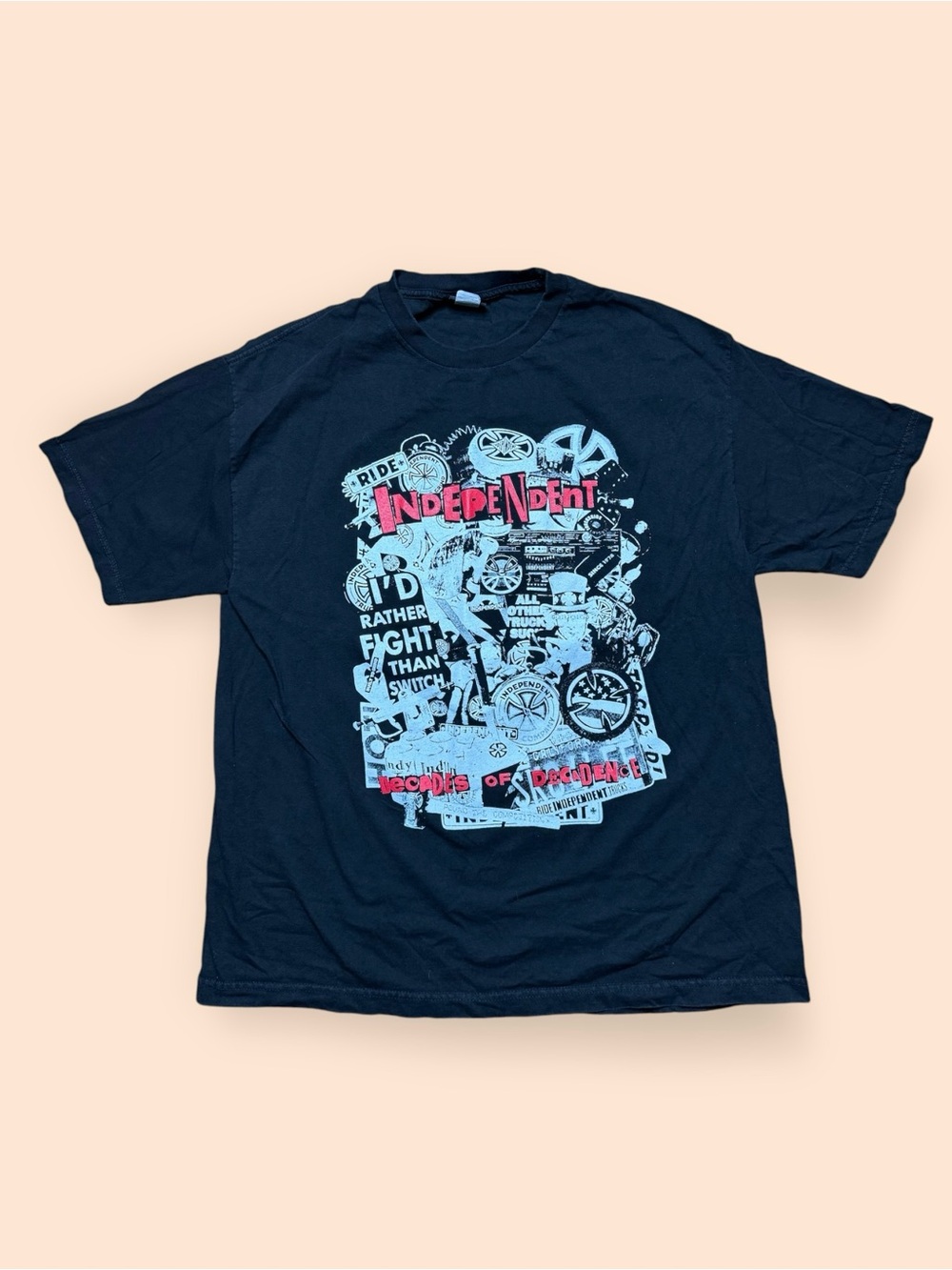 Vintage Independent Trucks Decades Of Decadence T Shirt 1990s XL Skate Vtg 90s